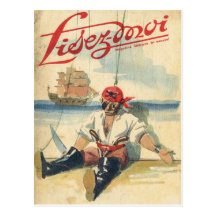 Cover, Lisez-Moi, Pirate on the beach Post Cards
