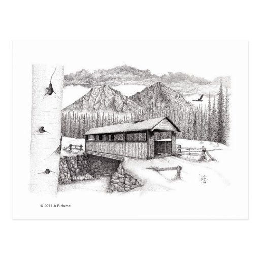 Covered Bridge - postcard