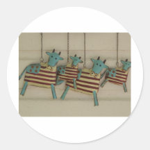 cow,american cow round stickers