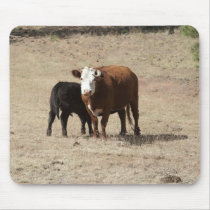 Cow and Baby mousepad