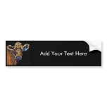 Cow Art - Lucky Number Seven bumper stickers