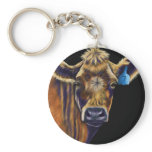 Cow Art - Lucky Number Seven keychains