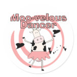 Cow Ballerina Tshirts and Gifts stickers