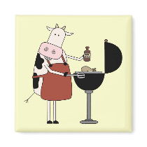 Cow Barbeque Tshirts and Gifts Magnets