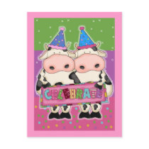 Cow Birthday Cards and Postage Stamps