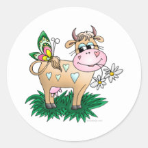 Cow Butterfly Sticker