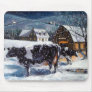 COW: CHRISTMAS EVE: SNOW: ART MOUSE PADS