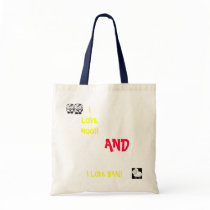 cow, cow, baa, I LOVE MOO!!, I LOVE BAA!!, AND Tote Bag