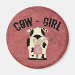 Cow-Girl Refrigerator Magnet