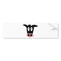 cow head icon bumper stickers
