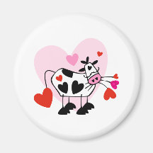 Cow Hearts Refrigerator Magnet