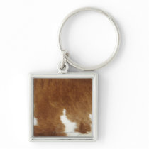 Cow hide key chain