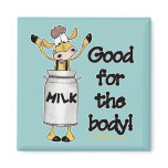 Cow in Milk Can magnets