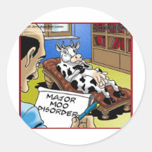 Cow In Therapy 4 Mooo Disorder Gifts Tees Cards Sticker
