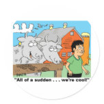 COW / NOSE RING / FARMER KID CARTOON GIFTWARE stickers