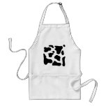 Cow print black and white blotchy pattern apron