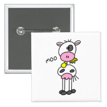 Cow Says Moo Tshirts and Gifts Pinback Buttons