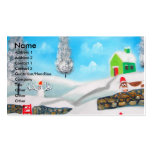 COW SHEEP folk winter SNOW SCENE painting G Bruce Business Cards