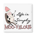 Cow Simply Moo-velous Tshirts and Gifts magnets