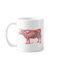 Cow skeleton mug