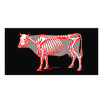 Cow skeleton customized photo card