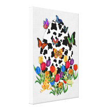 Cow Skin Easter Egg Canvas Prints