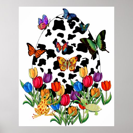 Cow Skin Easter Egg Posters
