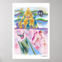 Cow skull pyramid by Talisblood posters