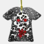 Cow Skull Valentine Christmas Ornaments