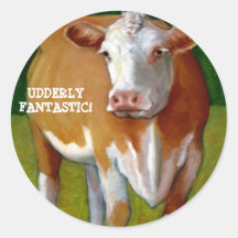 COW STICKERS UDDERLY FANTASTIC