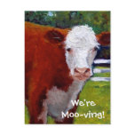 COW: WE'RE MOVING CARD postcards