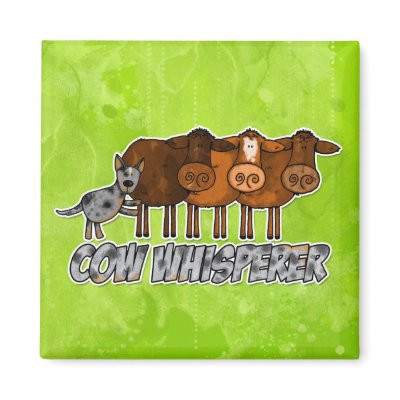 cow whisperer fridge magnet by cfkaatje