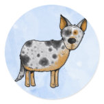 cow whisperer round sticker