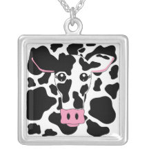 Cow with Cow Print Jewelry