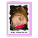 Cow with Lips Card