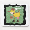 Cow with Milk Bucket 100 percent Bossy mousepads