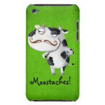 Cow with Moustaches iPod Touch Covers