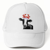 Cow with Reindeer Antlers