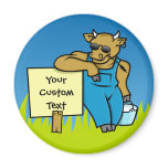 Cow with sign