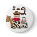 Cowboy  2nd Birthday buttons