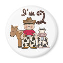 Cowboy  2nd Birthday magnets