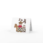 Cowboy 4th Birthday Invitations cards