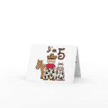 Cowboy 5th Birthday Invitations cards