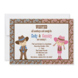 Cowboy and Cowgirl Birthday Invitations