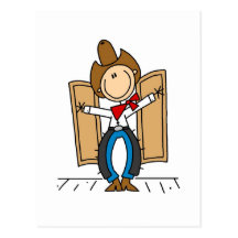 Cowboy at Saloon Tshirts and Gifts Post Card