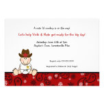 Cowboy Baby Shower Invitation Red Bandanna