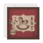 Cowboy Baby Square invitations