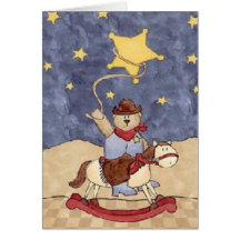 Cowboy Bear Valentine Greeting Cards