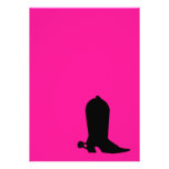 Cowboy Boot Silhouette Personalized Invite