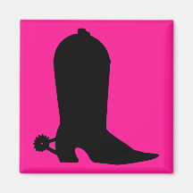 Cowboy Boot Silhouette Refrigerator Magnets